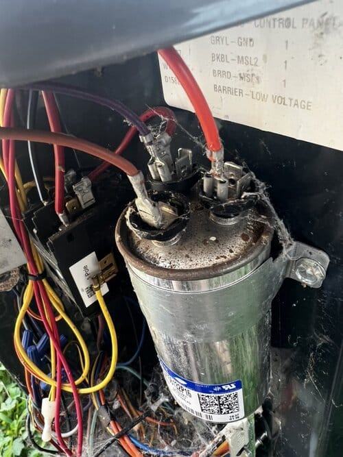 failed capacitor